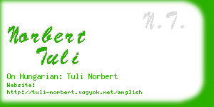 norbert tuli business card